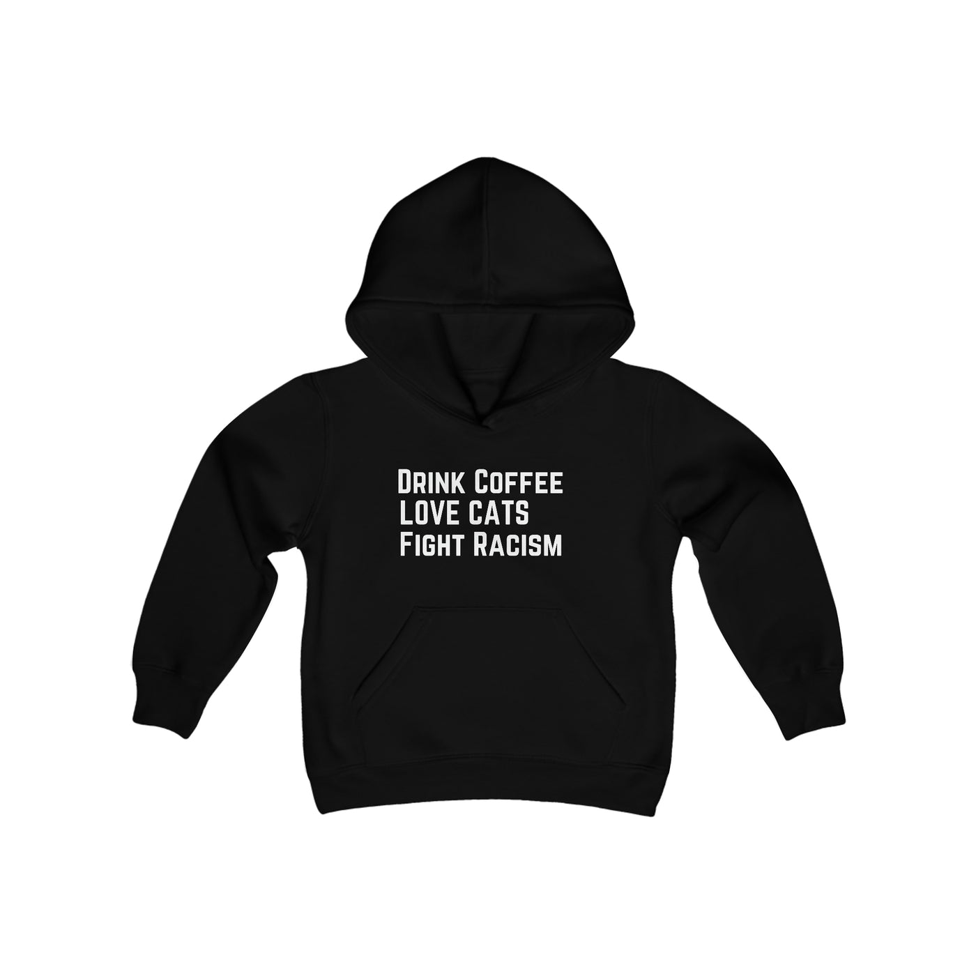 Drink Coffee Love Cats Youth Hoodie
