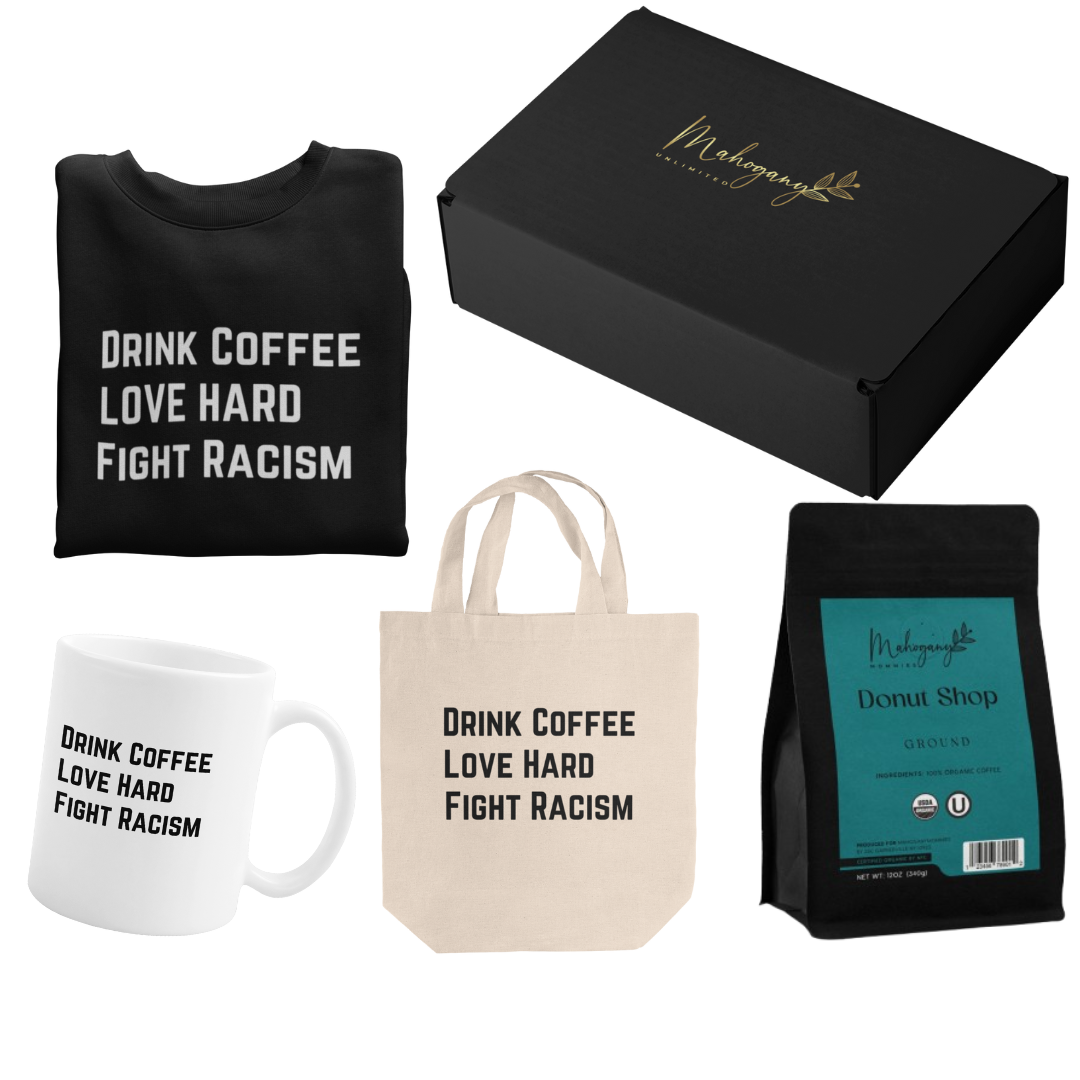 Drink Coffee Fight Racism Donut Shop Bundle Box