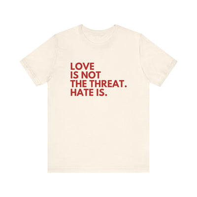 Love is Not a Threat Premium Unisex T-Shirt