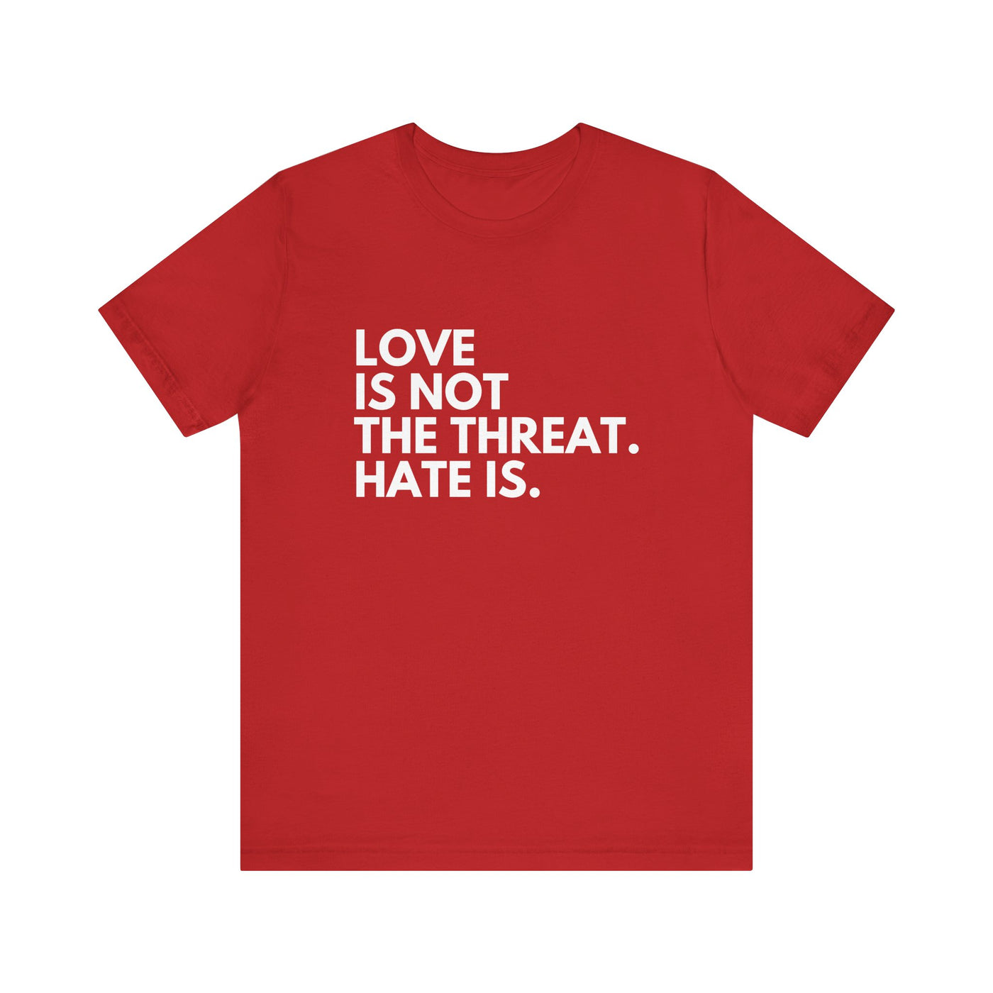 Love is Not a Threat Premium Unisex T-Shirt