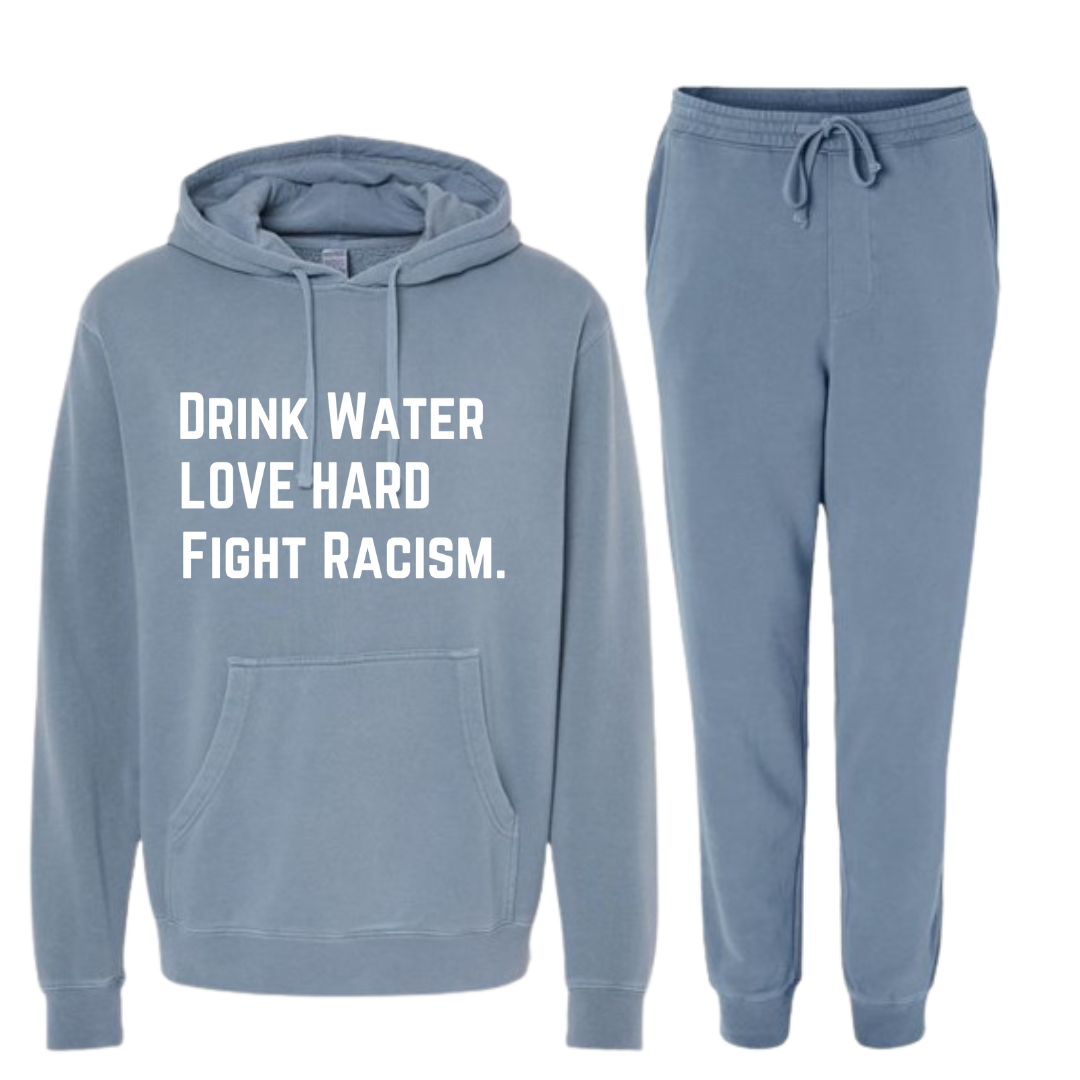 Drink Water Pigment State Blue Jogger Set