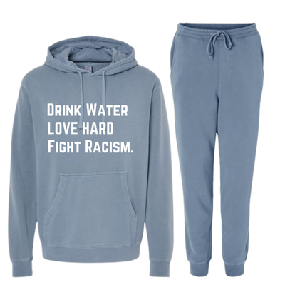 Drink Water Pigment State Blue Jogger Set