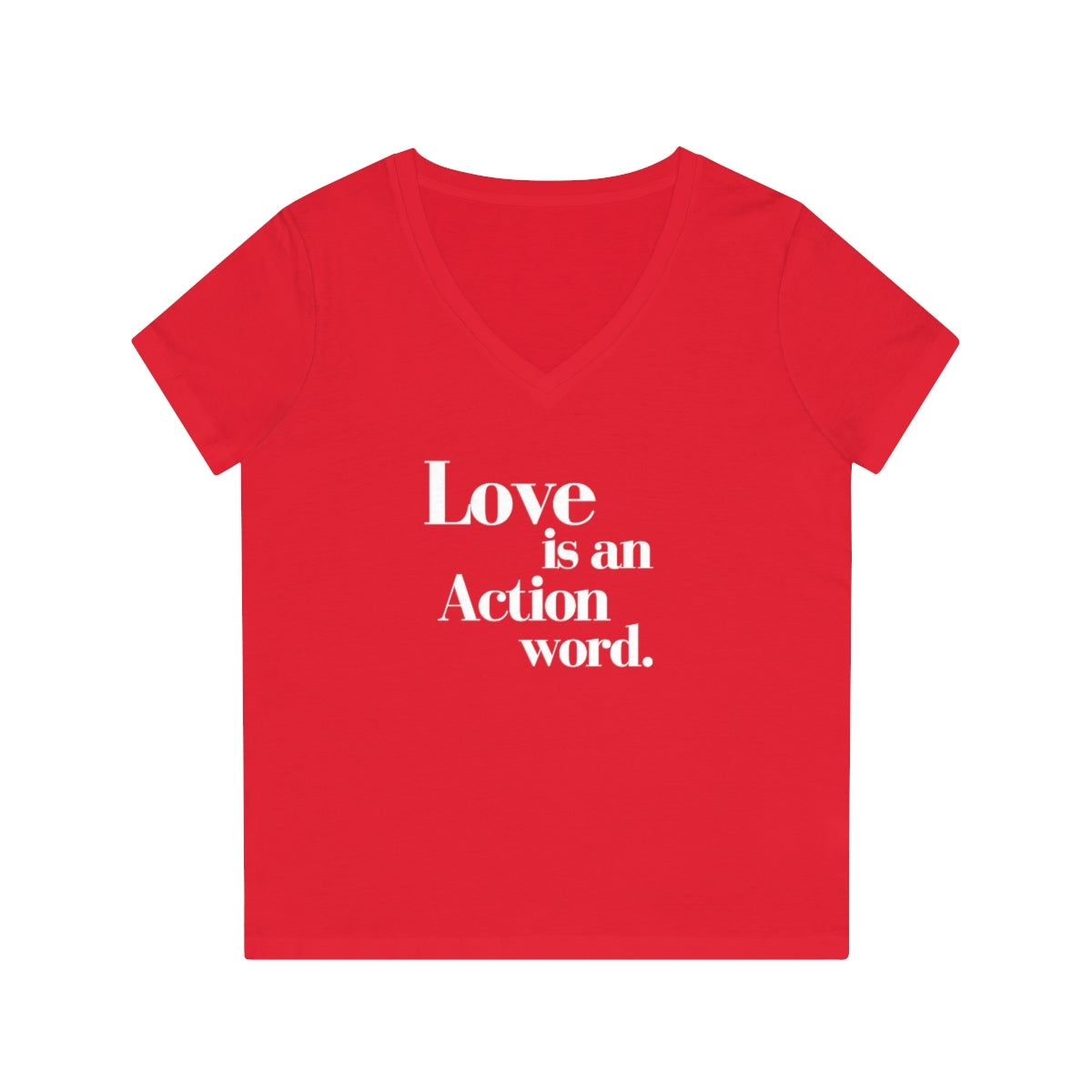 Love is Action Women's V-Neck T-Shirt