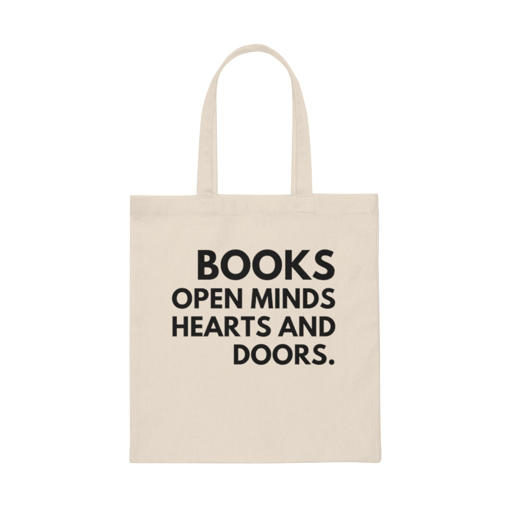 Books Open Minds Canvas Tote Bag