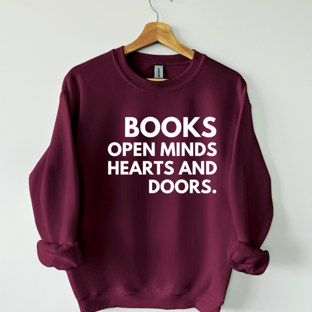 Books Open Minds Unisex Crewneck Sweatshirt