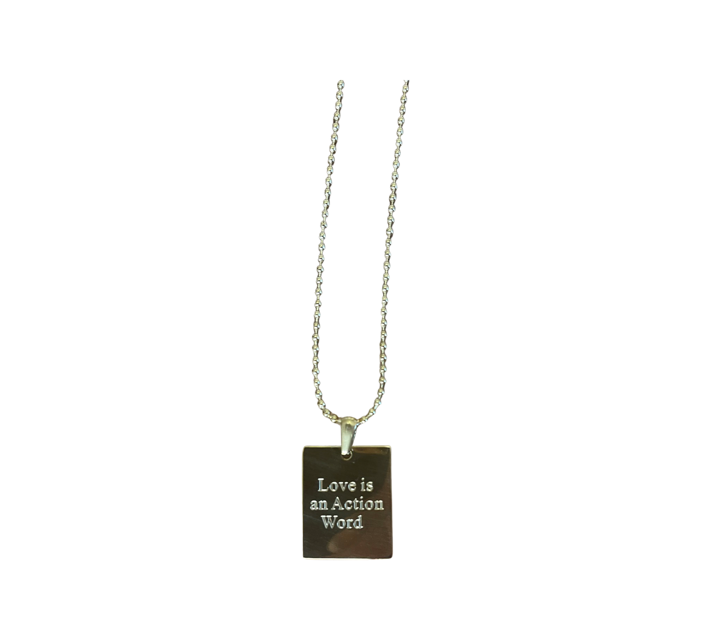 Love is an Action Word Necklace